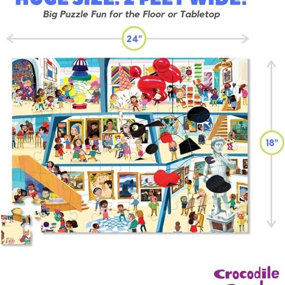 NWT Crocodile Creek Day At The Art Museum 48 Piece Jigsaw Puzzle - Picture 2 of 5
